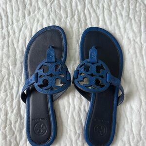 Tory Burch Navy Blue Miller Sandals